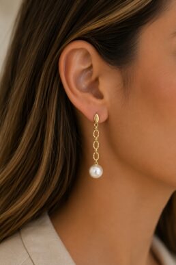 ARETES ACERO PERLA