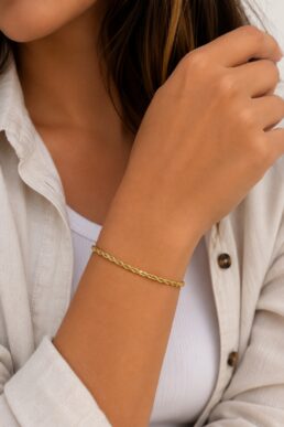 PULSERA LAZO ORO LAMINADO 18K
