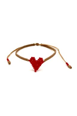 PULSERA CORAZÓN ROJO MIYUKI