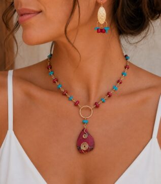 COLLAR TURQUESA CORAL