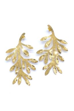 ARETES HOJA LABRADA