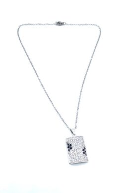 CADENA DIJE ZIRCÓN PLATA RODINADA