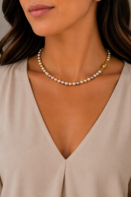 COLLAR PERLA POLVO NÁCAR #6