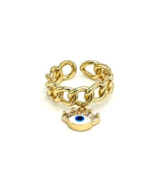 ANILLO OJO TURCO RODIO
