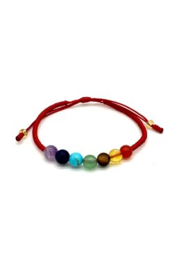 PULSERA 7 CHAKRAS CUERO VÍBORA