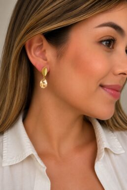 ARETE HOJA ACERO CRISTAL SWAROVSKI