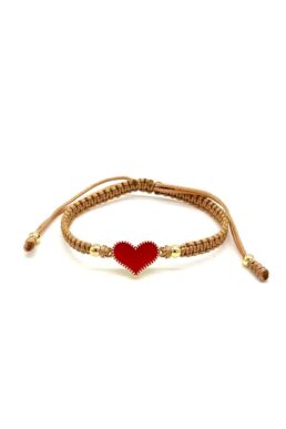 PULSERA CORAZÓN PORCELANIZADO
