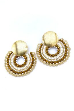 ARETE BRONCE ORO METALIZADO