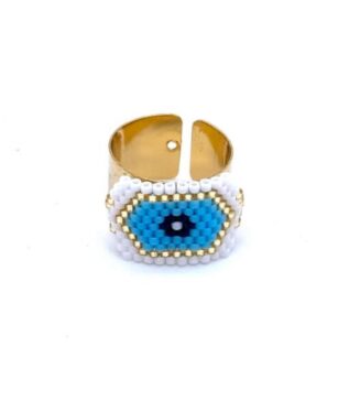 ANILLO BRONCE ORO OJO TURCO MIYUKI