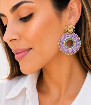 MAXI ARETES COVERGOLD TEJIDOS