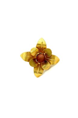 ANILLO FLOR LLUVIA DE ORO BRONCE ORO