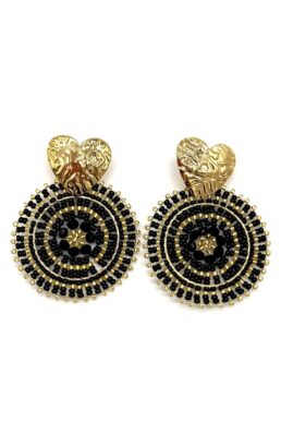 ARETES CORAZÓN TEJIDOS