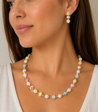 COLLAR MORITAS CRISTA PIEDRA