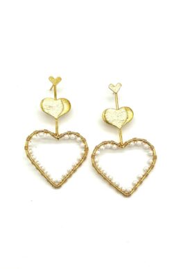 ARETES BRONCE ORO PERLA POLVO NÁCAR