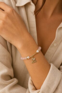 PULSERA CUARZO ROSADO MAMÁ