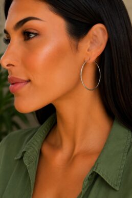 ARETES CANDONGAS ACERO PLATEADO