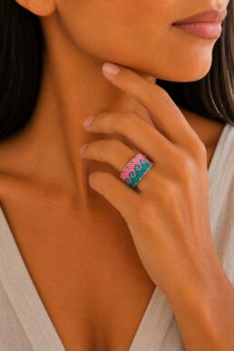 ANILLO OLAS BRONCE ORO